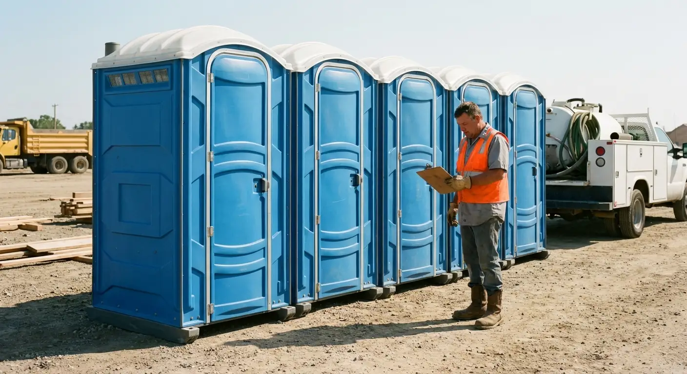 Portable toilet site planning and placement logistics in Delton, MI